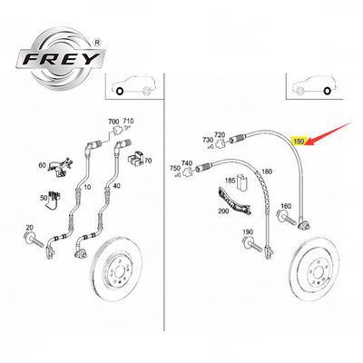 Sensor de velocidad de la rueda del ABS trasero de las piezas de automóvil de Frey 1645400717 para Mercedes W164 X164 W251 V251